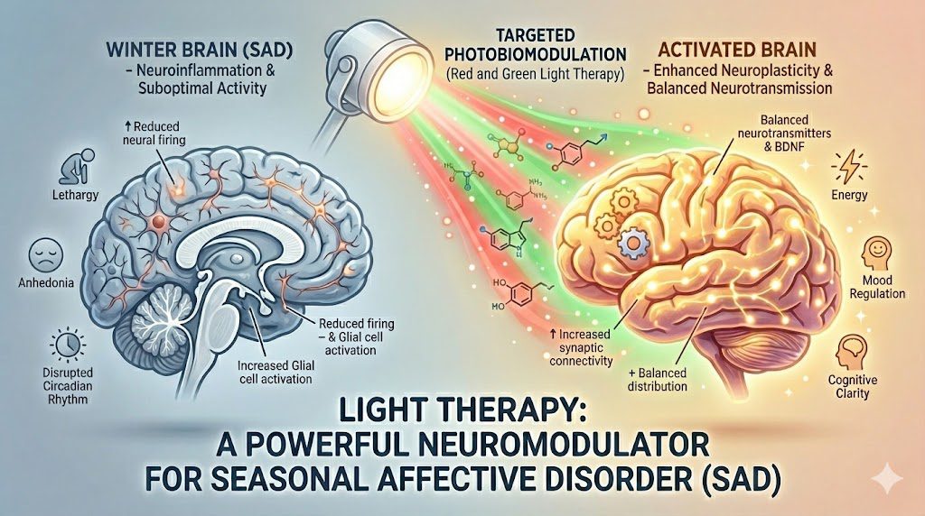 Light therapy for seasonal affective disorder graphic